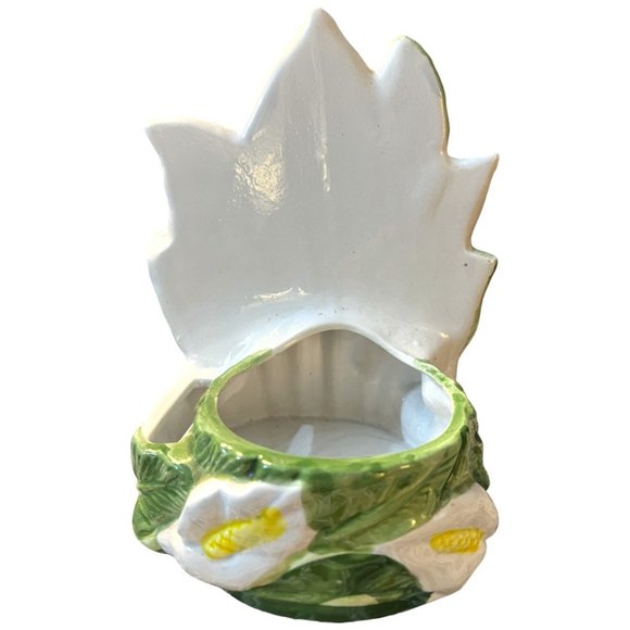 CERAMICA CONTINENTAL Vtg Calla Lily Pottery Planter Pot 9"x7.5"x6" - Picture 6 of 11